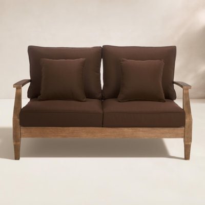 Samya 56" Eucalyptus Patio Loveseat