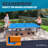 JOOLA Outdoor Weatherproof Table Tennis Net and Post Set - Waterproof 72" Screw On Clamp Ping Pong Net - Indoor and Outdoor Use