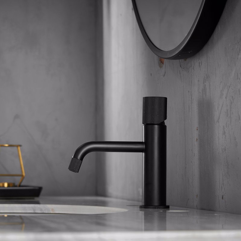 Modern Contemporary Black Bathroom Hot Cold Water Mixer Tap Black Faucet Mixer Basin Faucet