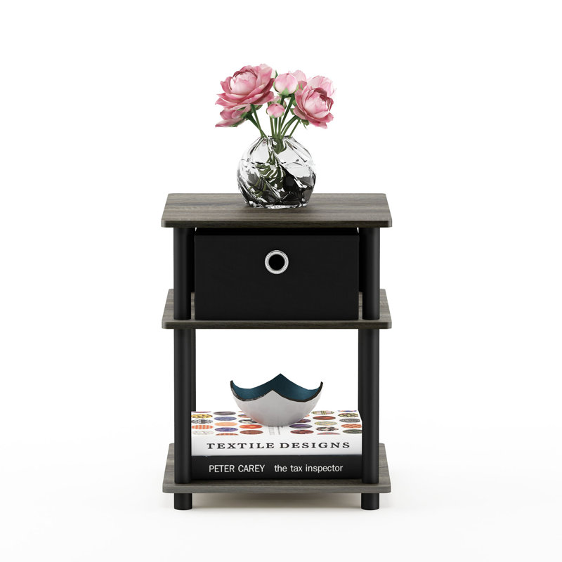 Crandell End Table with Storage, French Oak Gray