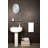 Worcester Wall Mounted Glass Shelf with Traditional Chrome Brackets 60cm