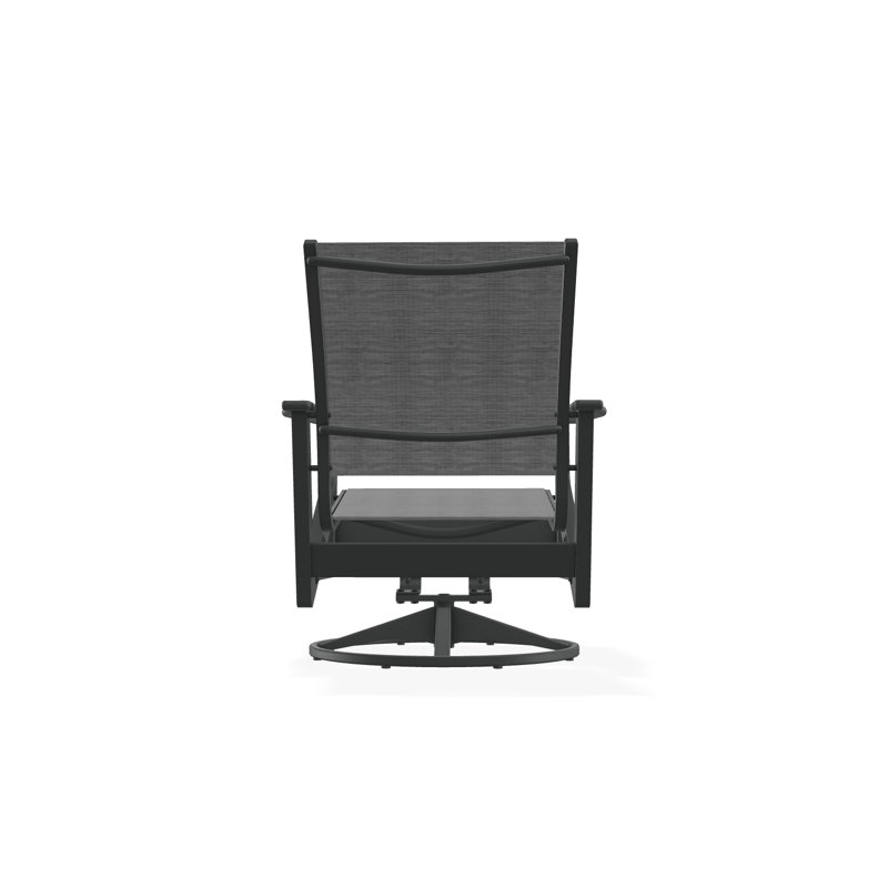Wexler Outdoor Swivel Lounge Chair, Graphite, Destiny Steel