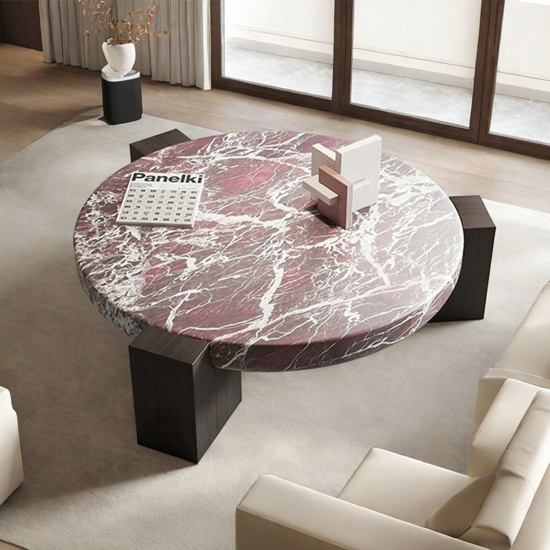 Table basse Creative, H 11,8 po x l 31,5 po x P 31,5 po, Rouge