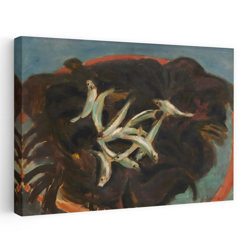 «Rustic Fish Still Life», reproduction d'art mural poisson contemporain, 16" H x 24" W