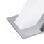 Table de salle à manger extensible carrée, surface blanche et base en acier, capacité de charge de 220 lb avec capacité de poids
