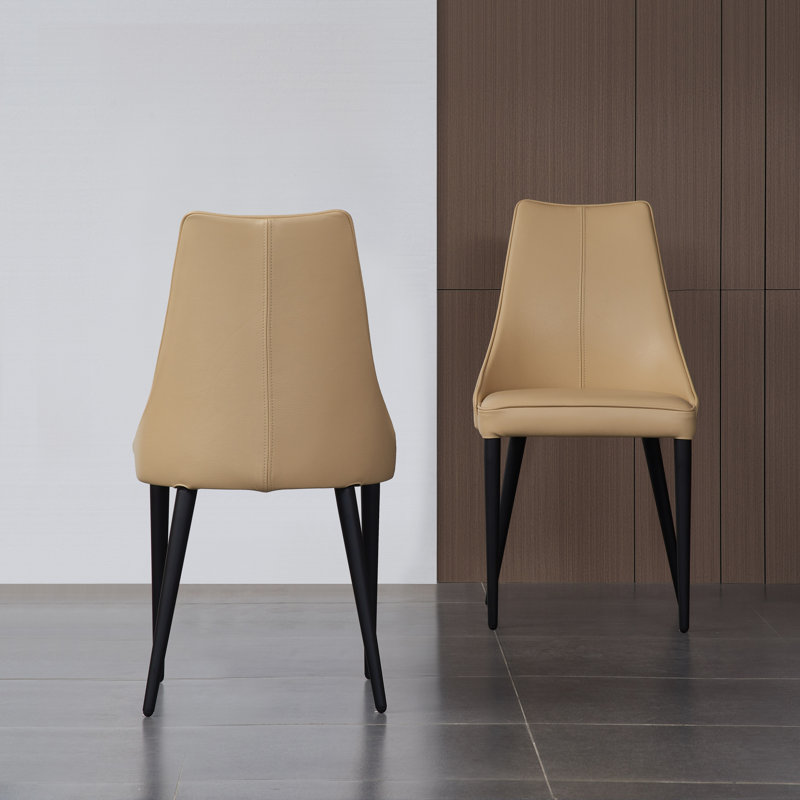 Leather Upholstered Dining Chair, Chocolate