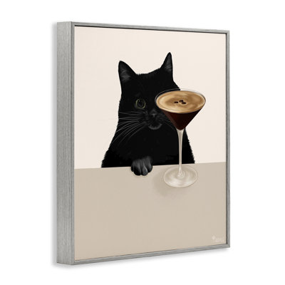 Art de chat et de martini espresso par Tara Royle