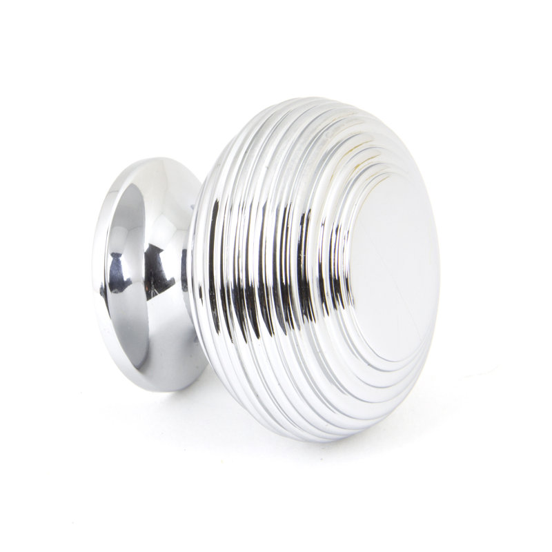 Beehive Cabinet Mushroom Knob, Polished Chrome