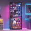 7-Tier Glass Display Cabinet w/ RGB Lights & App Control, 180cm Curio Cabinet Adjustable Glass Shelf-1613644125
