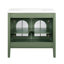 Lavabo de salle de bain Mid-Century avec verre à motif-1050721405