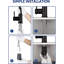 Robinets de cuisine avec douchette rétractable - Robinet de lavabo monotrou en acier inoxydable 304 à haut arc avec douchette rétractable à double fonction pour bar