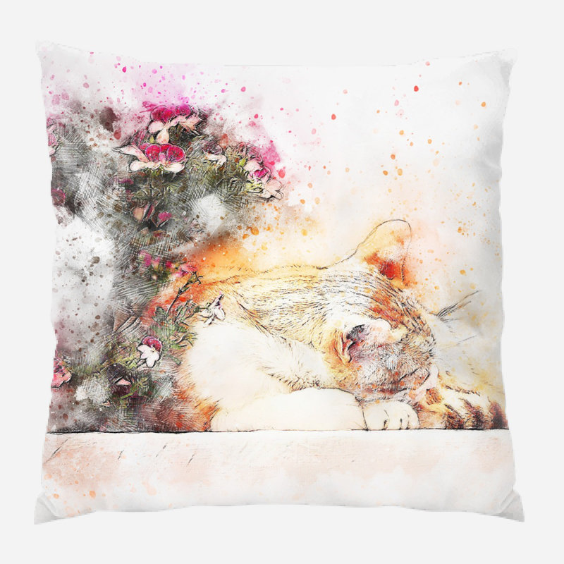  Coussin Cat, Microsuède, Intérieur