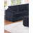 Contemporary Style L-Shaped 4Pc Sectional Set USB Cup Holder Loveseat Cushion Back Plastic Legs Cocktail Ottoman Square Arms Black Finish Primary Living Room-1416089890