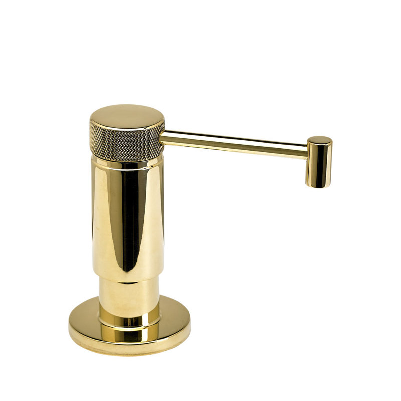 Industrial Soap/Lotion Dispenser, Unlacquered Polished Brass