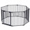Barrière de sécurité réglable 200 po 8 panneaux de jeu en métal Portes de foyer Clôture de foyer Arbre de Noël Clôture pour maison Escalier Clôture de zone interdite