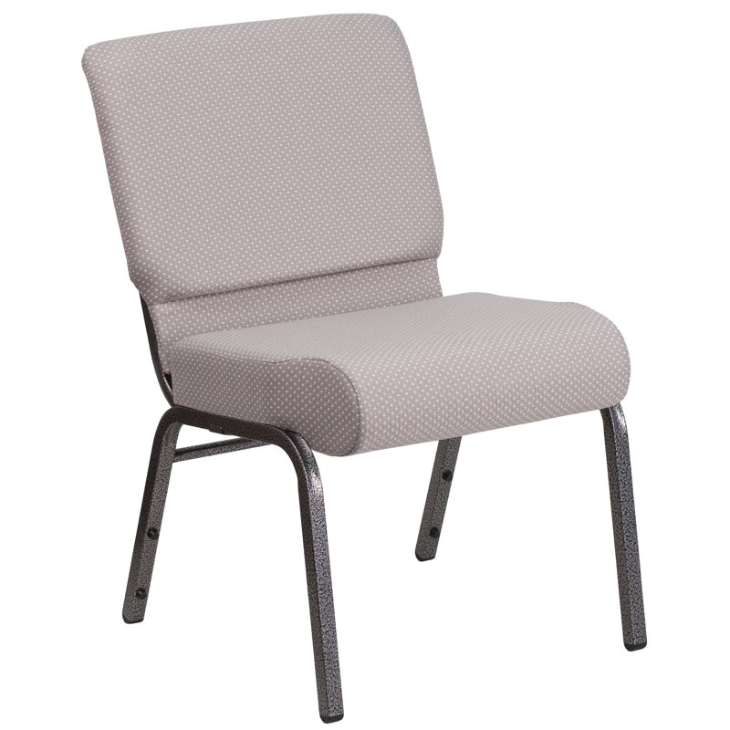 Chaise de banquet Dylon, Gris à pois / argent