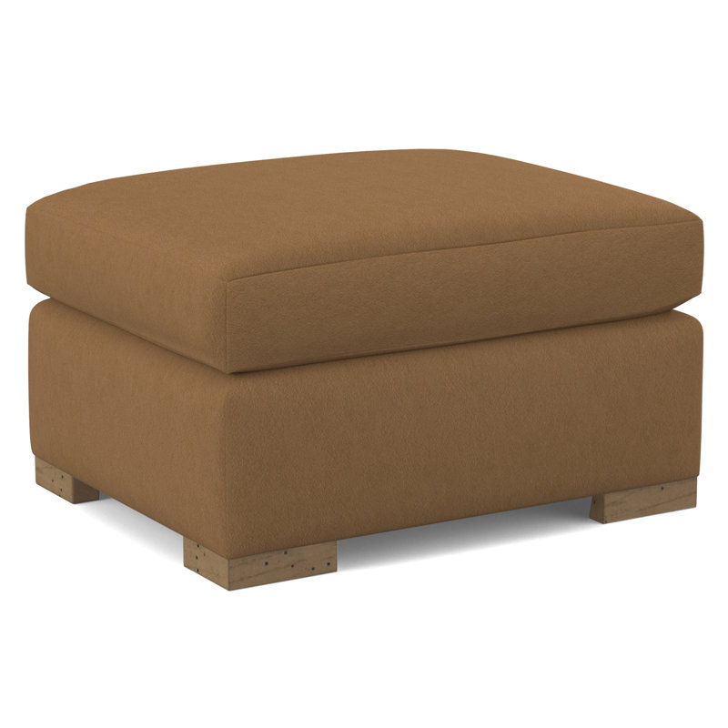 Square Ottoman, Salvador Butter, Weathered Gray