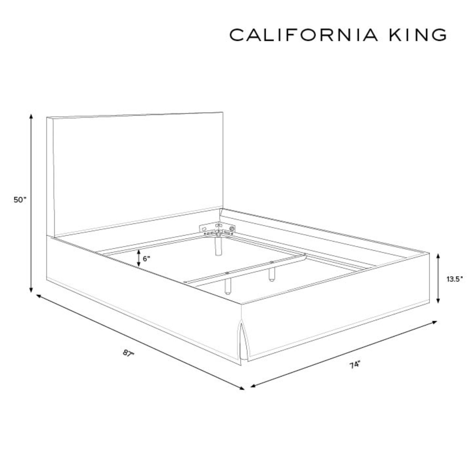 Stoffer Home x Cloth & Co. Maura Bed, California King, Relaxed Zinc Linen