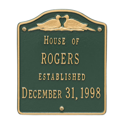 Plaque d'adresse murale sur 4 lignes