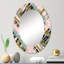 Miroir mural bleu, rose et paillettes III-1780774237