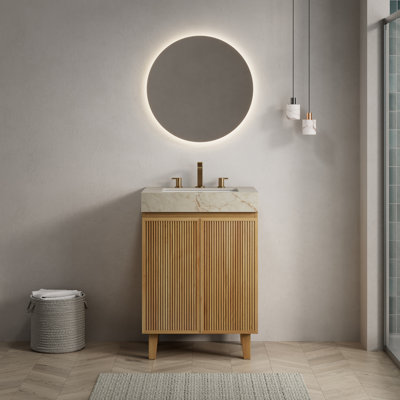 Single Bathroom Vanity with Engineered Stone Top