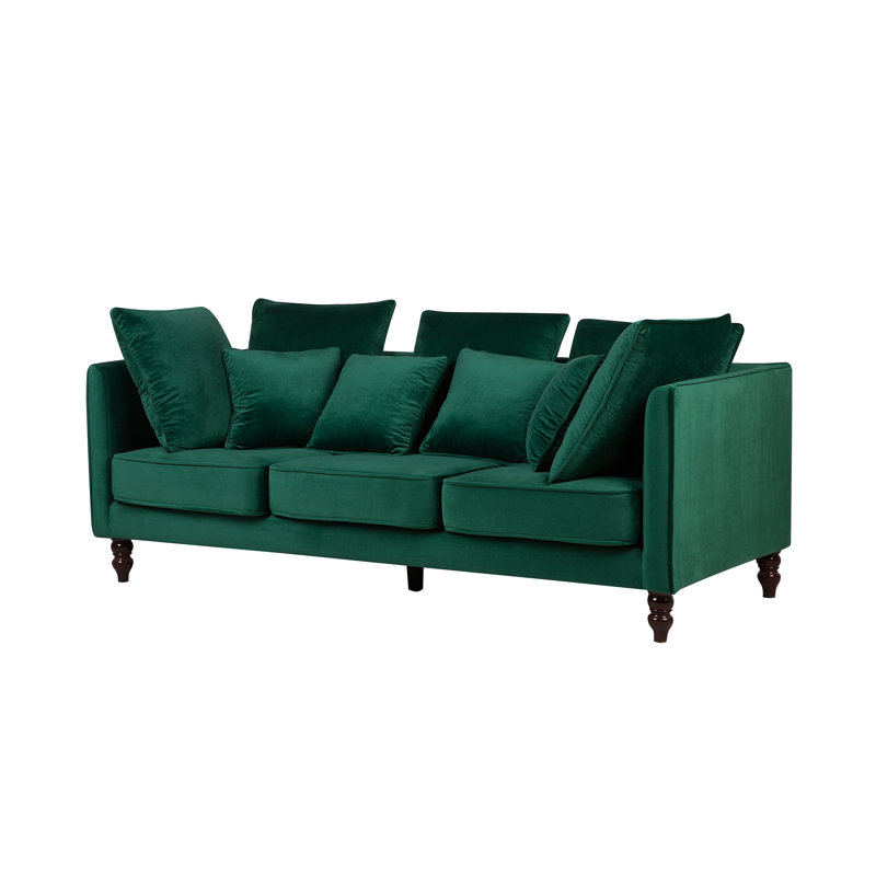 Pittsfield Velvet Sofa, Emerald Green
