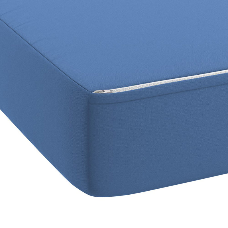  Deep Seat Cushion, 24" X 48" X 5.5", Premium Memory Foam Core With Rolled Front & Boxed Edge Seat, Solstice Olefin Fabric, Patio Cushions For Outdoor Sofas & Loveseats