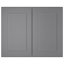 Armoire murale standard Shaker de gris Shaker de l 36 po x P 24 po x H 15 po Homeibro Cozy Design-915285824-915386474