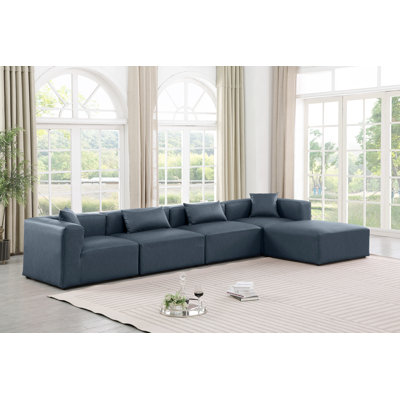 Canapé modulaire en similicuir 5 pièces