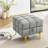 22 Inches Anti-Scratch Leather Storage Ottoman, Pet Friendly Entryway Bench Withen Stainless Steel Legs-1239190942