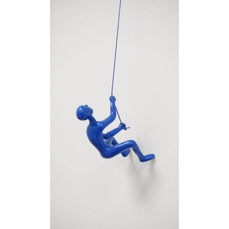 Billie-Jean Climbing Man Wall Art, Blue