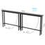 Ensemble de vestibule 78,74 po noir en triamine + fer avec table Power Strip-1658921449