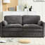 Double coussin en chenille grise ergonomique pour un salon confortable-1273063197