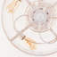 Ventilateurs de plafond en fer style fleur 20 po avec télécommande, ventilateur encastré en cage pour chambre à coucher, salon - ampoules rétro non incluses