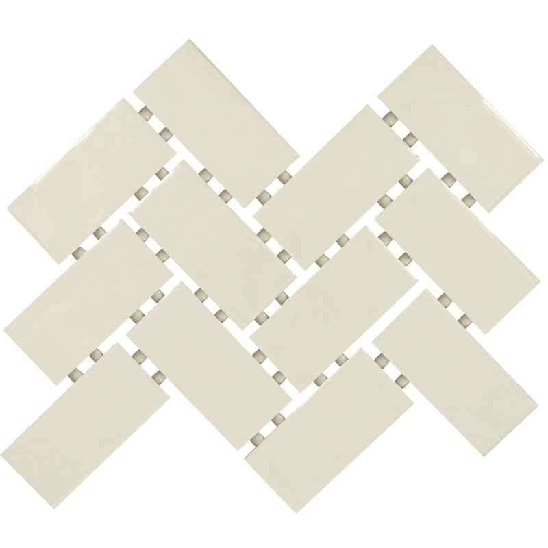 Itona Tile 2 x 4 Ceramic Herringbone Mosaic Tile (12 PC Per Carton) (8.04 SQFT Per Carton), Nordic Sand
