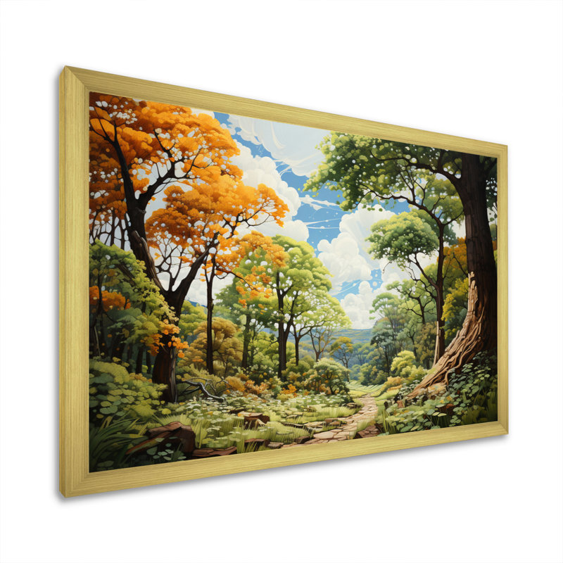 Canopy Portrays Trees Forest II - Landscapes Canvas Art Print42, Or, H 12 po x l 20 po x P 1 po