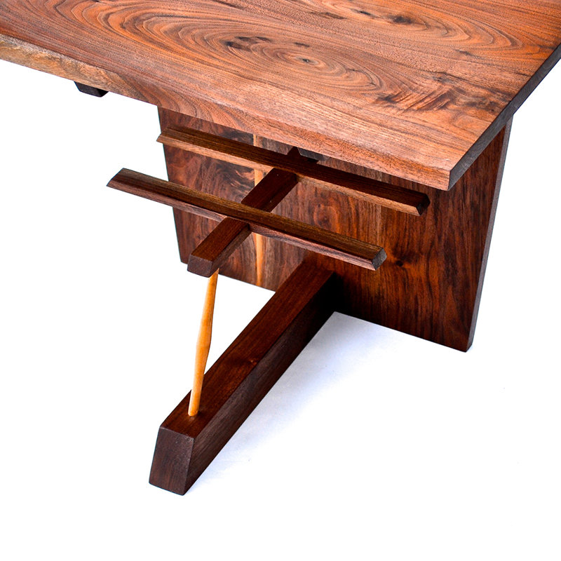 24'' W Solid Wood Console Table, Walnut