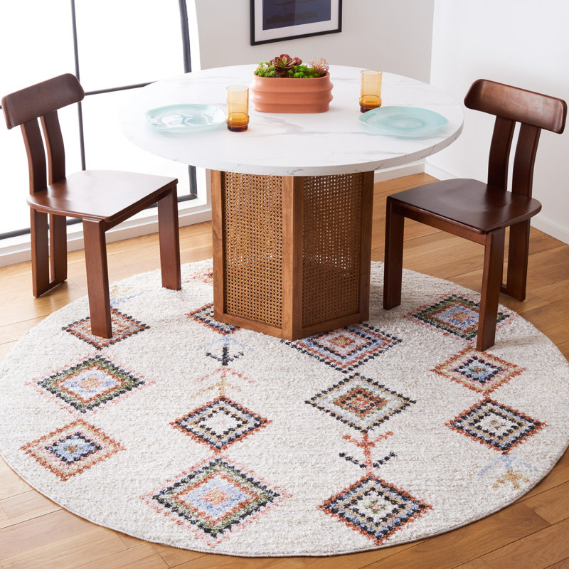 Chapel Performance Geometric Rug, Round 6'7"
