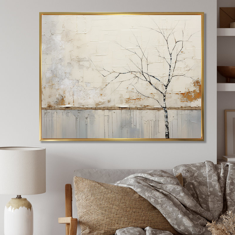 Simplicity Winter Dream III, Cadre flottant doré, H 24 po x l 32 po x P 1 po