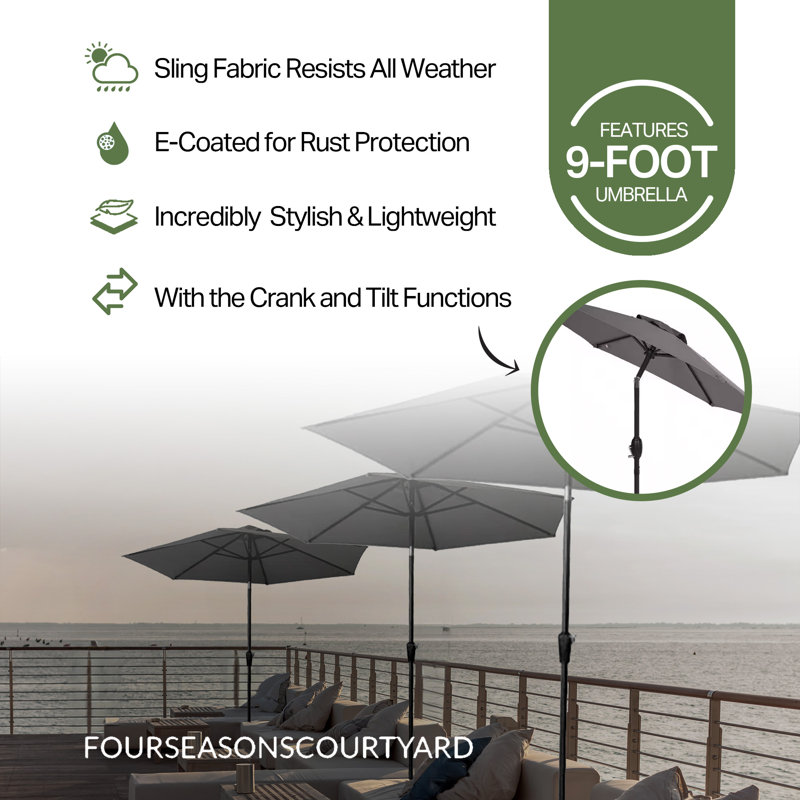 Seanda 88.19'' Beach Umbrella