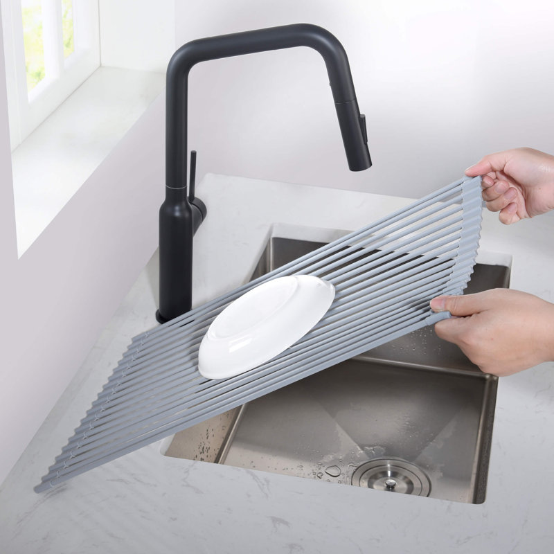 17" Stainless Steel Roll-Up Over-Sink Drying Rack