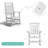 All-Weather HDPE Rocking Chair – Heavy-Duty Outdoor Patio Rocker with High Back for Ultimate Comfort – Perfect for Porch, Lawn & Garden-1463359176