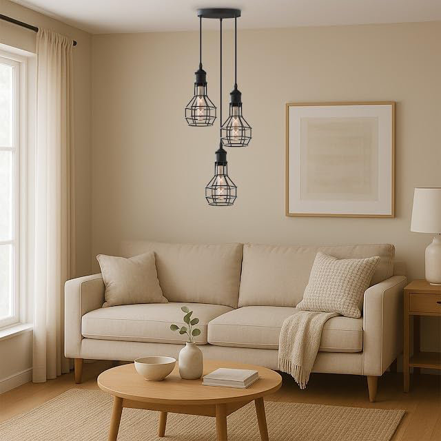 3 - Light White Geometric Pendant, Yes