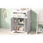 Meuble-lavabo 24 po avec lavabo intégré, blanc, 2 portes, 1 tiroir basculant, design contemporain, rangement spacieux, quincaillerie, installation rapide pour salle de bain au look moderne, compartiments, panneaux, assemblage-133043700