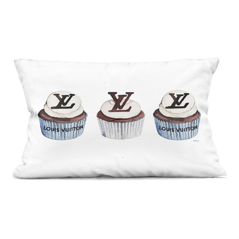 Ensemble de coussins décoratifs de luxe Luxury Bakery Cupcake Trio par Amanda Greenwood, Bleu