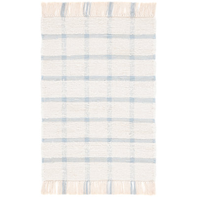 Fernande Handwoven Recycled Cotton Plaid Rug