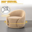 Fauteuil demi-tonneau pivotant rembourré Aunna-198877772