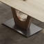 Table de salle à manger en pierre matte avec structure en bois de frêne-102438112
