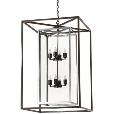 8 - Light Dimmable Lantern Square / Rectangle Chandelier