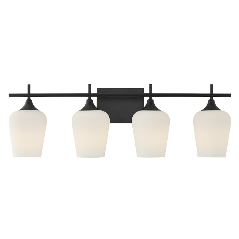 Éclairage pour meuble-lavabo à intensité variable Breena, White, Noir mat